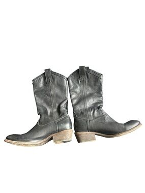 Frye Leather Cowboy Boots Size 9 Black‎ Western